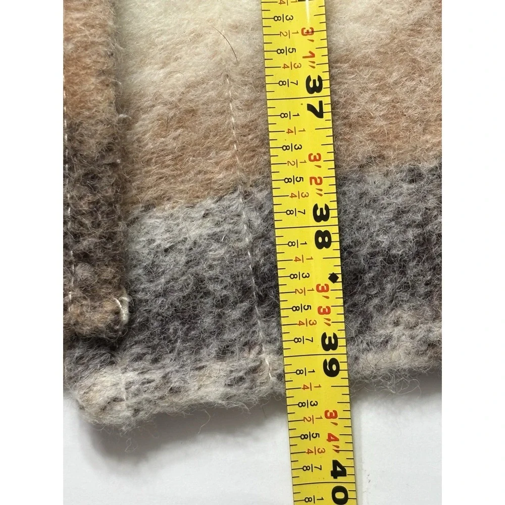A Loves A Plaid Wool Blend Long Shacket Coat Overshirt‎ Women's Small